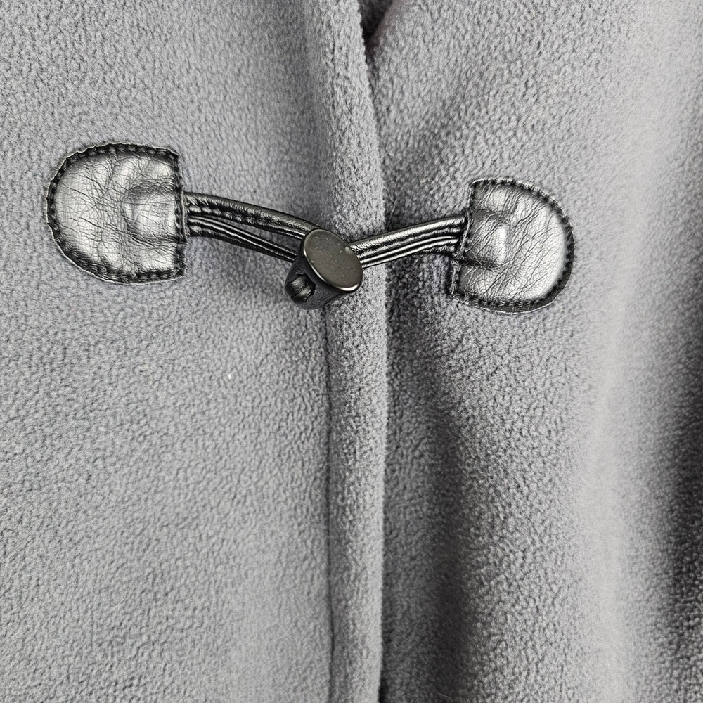 Susan Graver Coat Women 3X Gray Toggle Fleece Hooded Jacket Outerwear Casual - Picture 3 of 8
